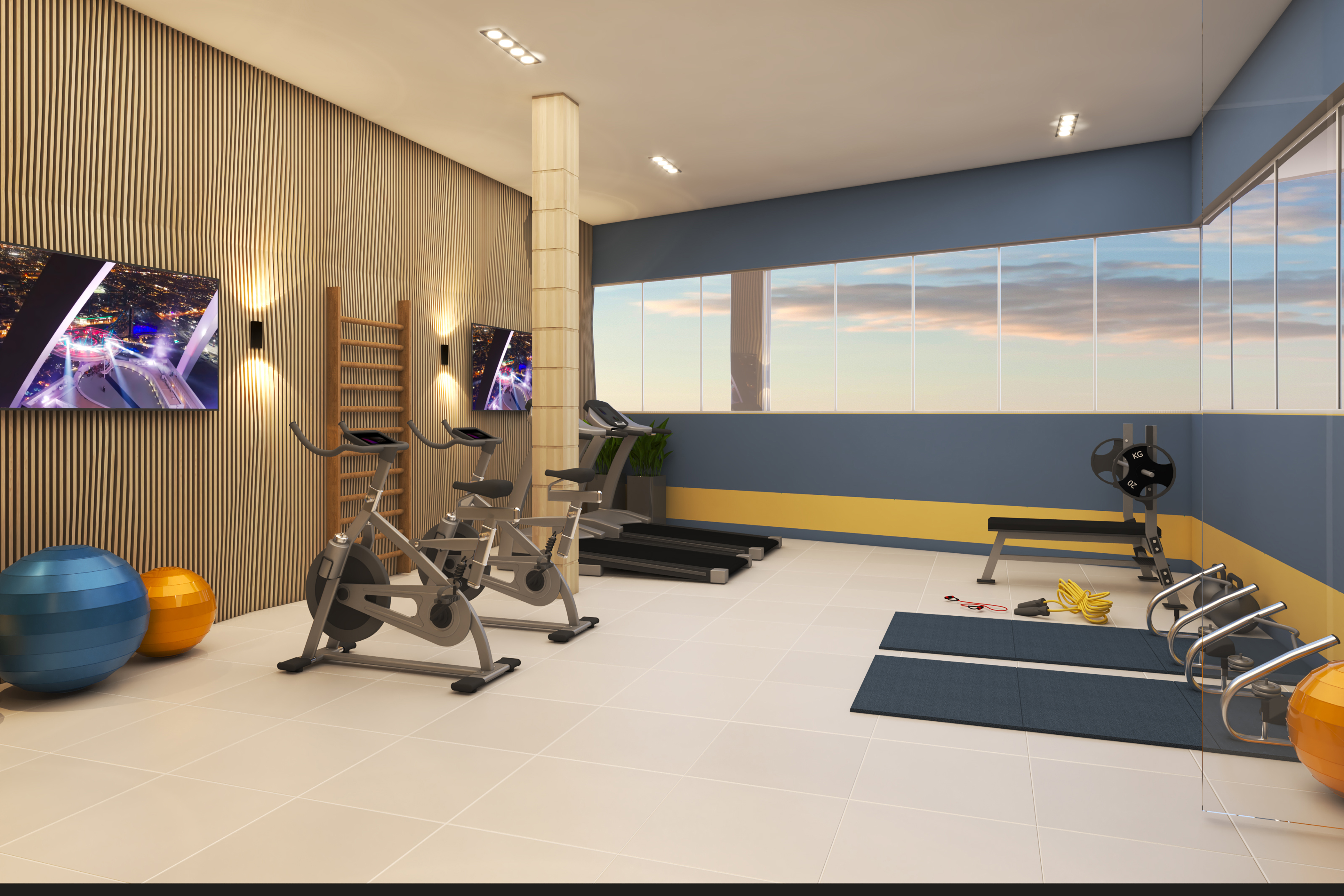 Construtora Renault Diniz - Residencial Istambul - Espaço Fitness coberto